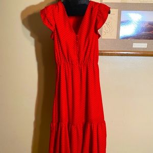 Banana Republic dress, lovely true red Sz 0